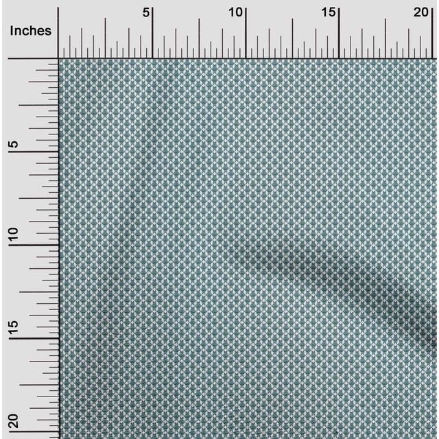 oneOone Tissu Lycra Polyester Carré & Tissu Imprimé Géométrique Check BTY 56 Pouces de Large