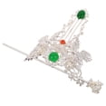 thumbnail image 1 of unbranded Elegant Plated Silver Alloy Hair Stick with Crane Element Vintage Chinese Hairpin for Parties, 1 of 6