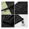 thumbnail image 5 of Men'S UPF 50+ Sun Protection Color Block Hooded Jacket Full Zip Quick Dry Lightweight Windbreaker For Outdoor Adventures And Summer Casual Wear,Green,L, 5 of 5