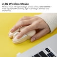 thumbnail image 3 of Souris Sans Fil Lapin Mignonne, Souris Silencieuse 2,4 g avec DPI Réglable, Portée de 33 Pi, Alimentée par Pile, Conception Ergonomique pour Bureau, Maison, Jeux, Portable et PC, 3 of 7