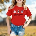 thumbnail image 2 of Girls Summer Tops Size 8 Graphic Short Sleeve Blouse Tops Relaxed Fit Shirts for Girls Back To School Holiday Summer Blouse for Girls, 2 of 5