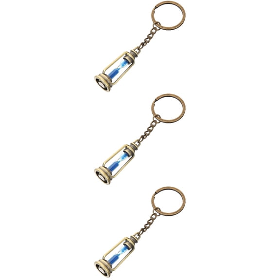 Worgeous 15 pcs Hourglass Key Chains Vintage Sand Timer Key Chains Creative Keychain Decor