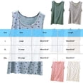 thumbnail image 3 of ZVNAΖH Women's Floral Print Undershirt Tank Top, Soft Sleeveless Crew Neck Loungewear & Layering Camisole, L-2XL, 3 of 5