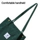 thumbnail image 4 of Bolso de pana para mujer, bolso de lona con cordón para el hombro, color verde oscuro, 4 of 5