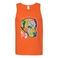 thumbnail image 3 of Neon Lab Dog Lover Shirt | Labrador Dogs Speak To Those Who Listen | Dean Russo Art Animal Lover Mens Tank Top, Orange, Small, 3 of 6