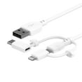 thumbnail image 3 of Onn. 6 ft./1.8 m Charge & Sync Tri-Tip Cable with Micro-USB, Lightning and USB-C Connectors, 3 of 4