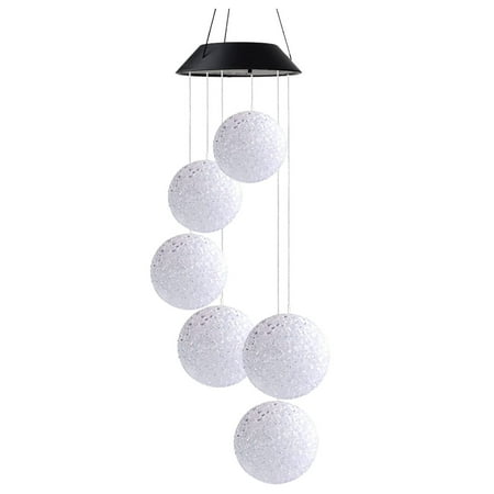 

Led Lights Light Bulbs Crystal Solar Color Changing Rice Ball Decoration Color Changing Wind Chime Lamp