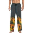 thumbnail image 2 of Retro Dahlia Sunflower Men's Pajama Pants Lightweight Sleepwear Bottom Lounge Pants, 2 of 6