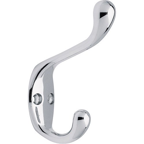 Brainerd 3" Heavy Duty Coat and Hat Hook, Polished Chrome