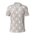 thumbnail image 2 of Daiia Beautiful Rabbit1 Pattern Men’s Polo Shirts,Solid Deck Shirt,Classic Fit, Breathable Cotton Polo for Casual and Sport Wear-X-Large, 2 of 7