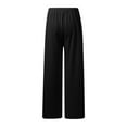 thumbnail image 3 of Sweatpants for Women 2025 Elastic Waist Drawstring Wide Leg Stretchy Loose Fit Pants with Pockets Casual Trousers, 3 of 6