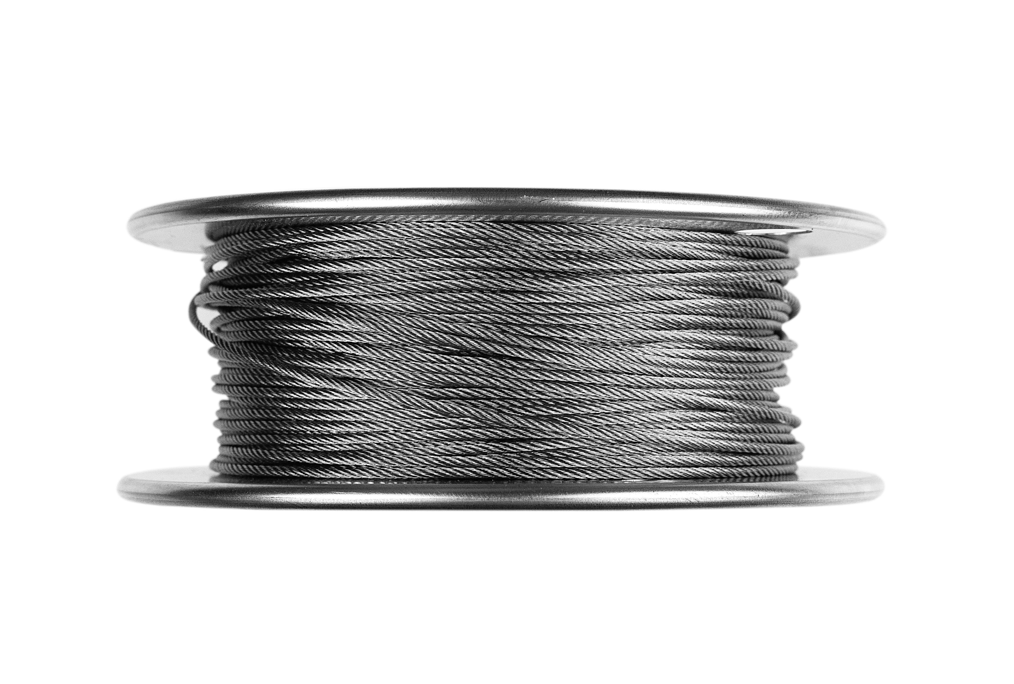 T304 Stainless Steel Cable Wire Rope,3/32",7x19,100ft Aircraft Rigging Petroleum 