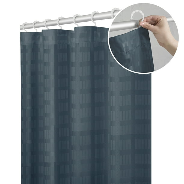 Maytex Smart Curtain Madison Fabric Shower Curtain with Attached Roller Glide Hooks Walmart