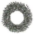 thumbnail image 1 of Vickerman K176636 36 in. Frosted Lacey Green Wreath with 270 Tips Light, 1 of 2