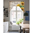 thumbnail image 4 of Sunflower Swag Valances for Windows, Small Curtains Drapes, Yellow Floral Kitchen Window Curtains Over Sink Rod Pocket Window Treatment Valance for Bedroom/Bathroom 56"x36", 4 of 5