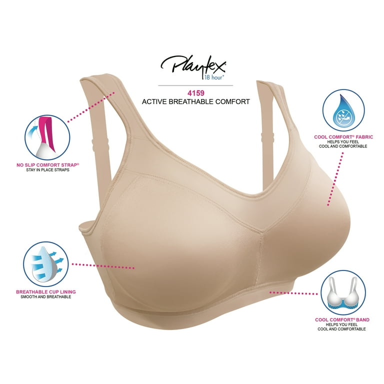 Playtex Womens 18 Hour Cooling Comfort Wire-Free Philippines