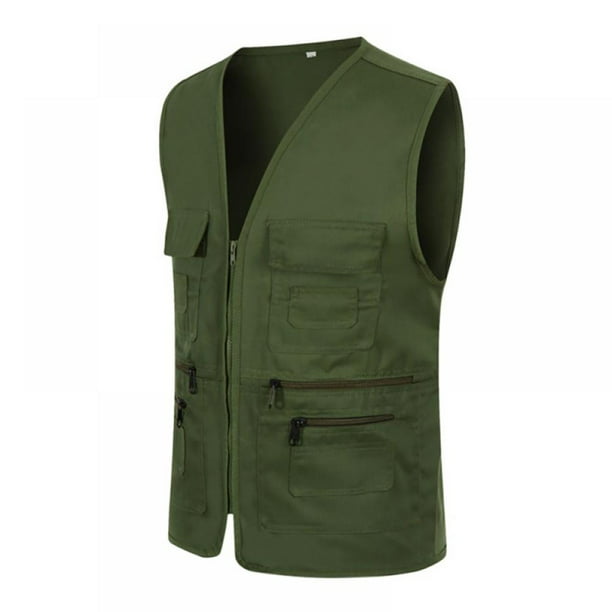 Mens Summer Outdoor Work Safari Fishing Travel Photo Vest with Pockets ...