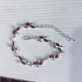 thumbnail image 4 of EQWLJWE Sea Turtle Hawaiian Red Gemstone Charm Bracelet, Sterling Silver, 8.5", 4 of 4