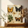 thumbnail image 6 of Qisvanset 12x16 Inch Framed Canvas Wall Art Vintage Botanical Butterfly Green Leaf Rustic Farmhouse Wall Decor Set, 6 of 8