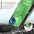 thumbnail image 5 of Nagebee Phone Case Compatible for Motorola Moto One 5G / Moto One 5G UW / Moto G 5G Plus with Tempered Glass Screen Protector, Belt Clip Holster with Built-in Kickstand Shockproof Armor Rugged (Green), 5 of 6