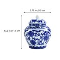 thumbnail image 4 of EeaseCA 1Pc Classical Tea-leaf Sealed Jar Blue and White Porcelain Elements Tank, 4 of 7