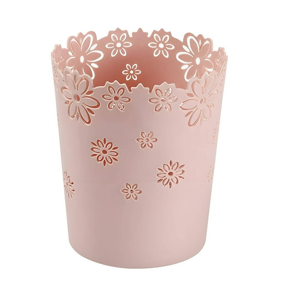 ACDANC Bathroom Trash Can,Small Garbage Can for Bedroom,Office,Kitchen,Craft Room,Fits Under Desk/Cabinet/Sink,Trash Can Bedroom,Pink