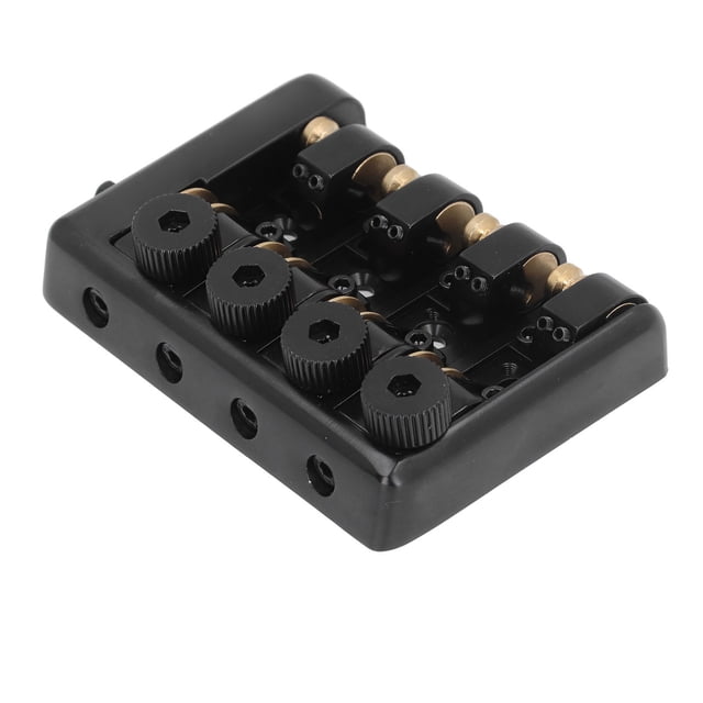 4 String Headless Electric Bass Bridge with String Lock Zinc Alloy Brass Bridge Replacement for Electric Bass