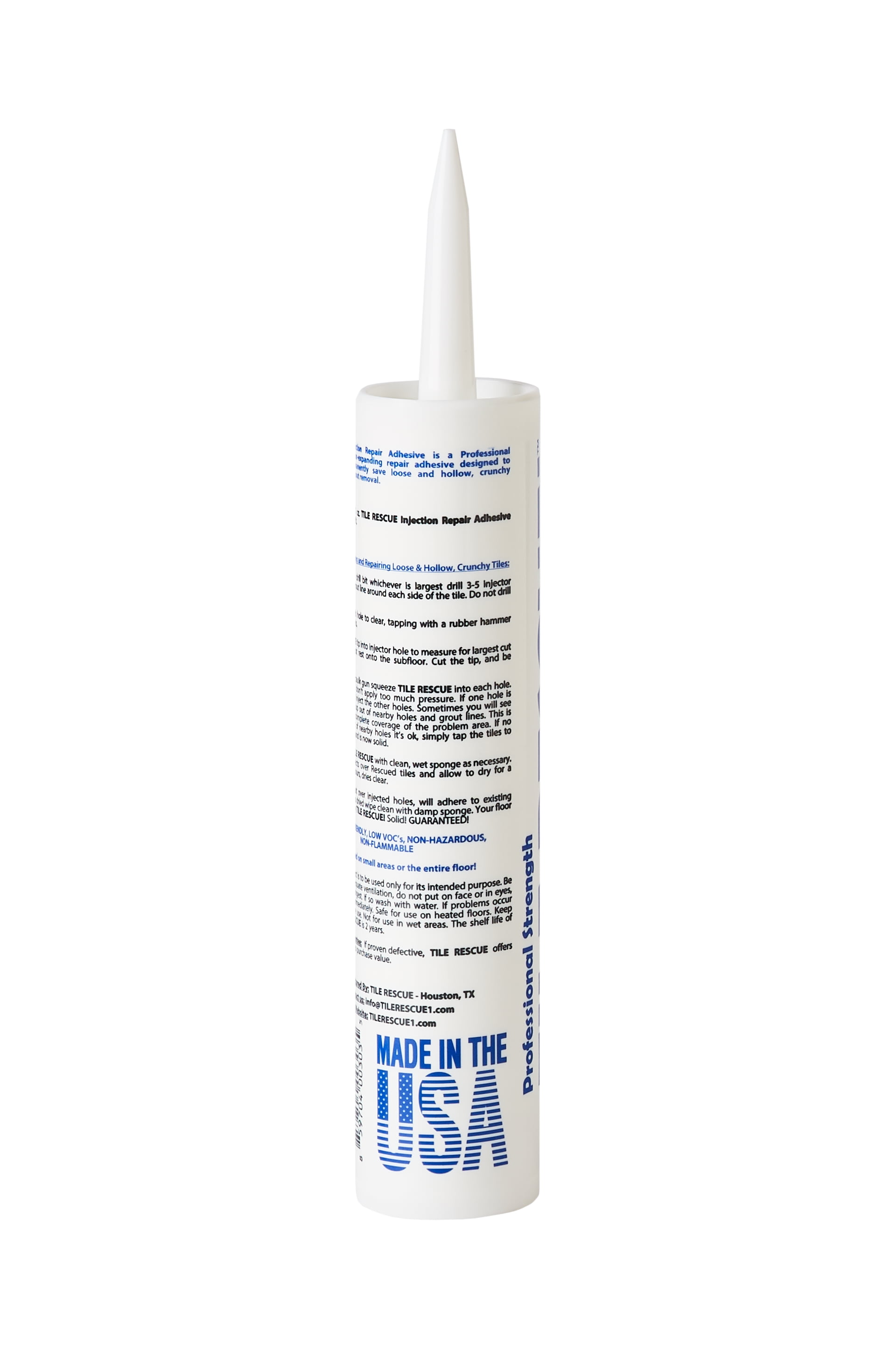 TILE RESCUE Injection Repair Adhesive for Loose Tiles - 12 Pack 10.5 oz.  Tubes 