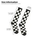 thumbnail image 2 of Fotbe Black and White Checkerboard Calcetas Divertidas Estampadas para Hombre y Mujer, Calcetas de Algodón hasta la Rodilla para Caminar, Correr, Enfermería y Embarazo, 2 of 6