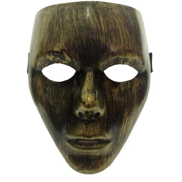Adult's Gold Facemask Man Halloween Costume Face Mask Accessory