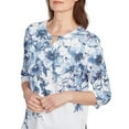 thumbnail image 4 of Alfred Dunner Womens Floral Split Beaded Top, 4 of 4