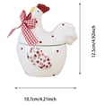 thumbnail image 3 of Junepar Ceramic Rooster Storage Jar with Lid 4.9" Decorative Kitchen Canister Farmhouse Style Food Storage Container for Spices Candy Dry Goods Easter Decor, 3 of 8