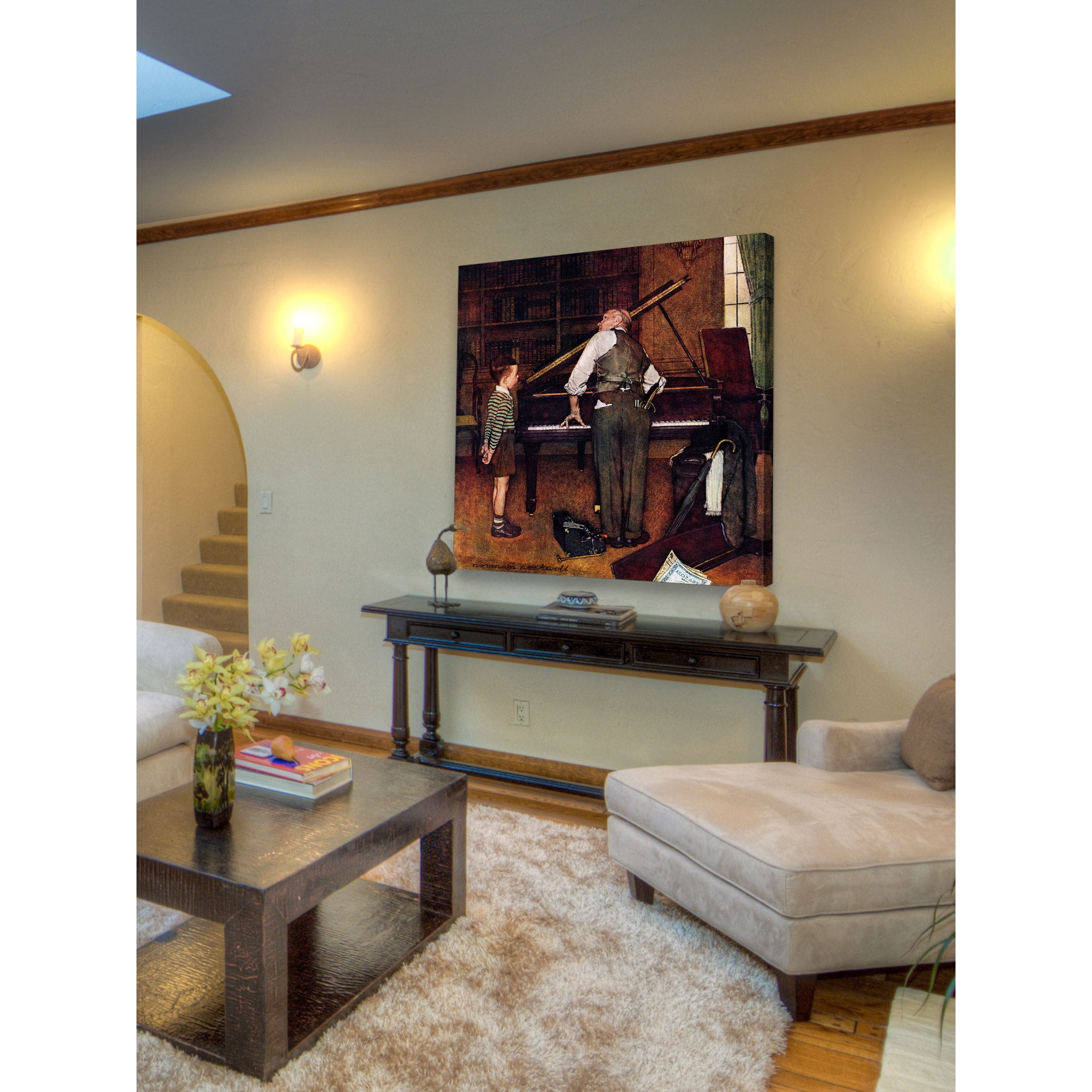 Marmont Hill "Piano Tuner" by Norman Rockwell Painting Print on Canvas