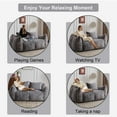 thumbnail image 5 of Giant Bean Bag Chair for Adults, Ultra Soft Loveseat Chase Lounge Chair with 25" Deep Seat, Faux Fur Reading Chair for Living Room, Grey, 5 of 6