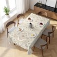thumbnail image 3 of Beige Boho Table Cloth Waterproof Tablecloths, Vintage Ethnic Floral Abstract Geometric Tablecloth Dining Table Cover for Kitchen Party Tabletop Outdoor, Rectangle Tablecloth 60x120 Inch, 3 of 9