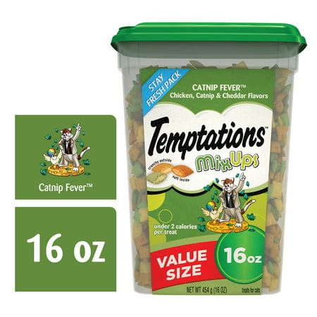 Temptations MixUps Cat Treats, Catnip Fever Flavor, 16 Oz. Tub (Value (Best Cat Treats Uk)