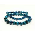 thumbnail image 3 of K-KED Blue Tigers Eye Bracelet Hawks Eye Bracelet 8mm 6mm Tiger's Eye Healing Gemstone-6 mm-8.5 in, 3 of 9