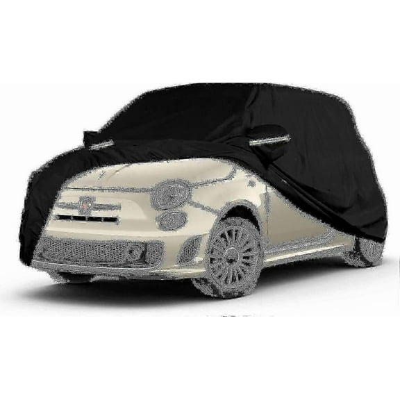 Waterproof car cover compatible with Fiat 500/500c/500e/abarth 500 2007-2022, 4 Qhzl AG version 0701