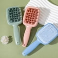 thumbnail image 2 of bestolf Double-sided Shampoo Brush with Long Handle Fine Wide Teeth Scalp Massager Men Women 2-in-1 Hair Detangling Scrubber Brush (Pink ), 2 of 7