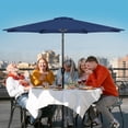 thumbnail image 7 of 10FT Patio Umbrella, Push Button Tilt and Crank Handle, Aluminum Pole and Polyester Shade Canopy, 7 of 7