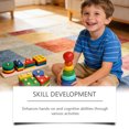 thumbnail image 6 of Dowmoo Educational Geometric Five Columns Toy Set, 48Pcs For Preschool Learning, Fine Motor Skills Development For Toddlers Ages 2+, 6 of 9