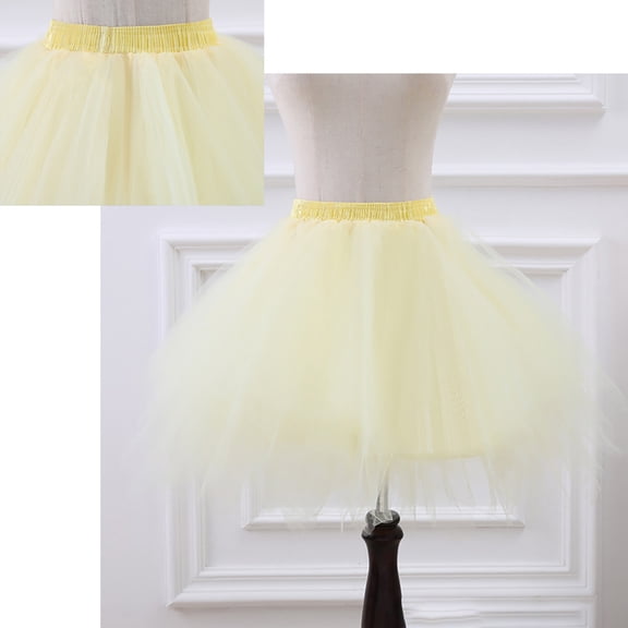 Skirts for Girls Layered Yellow Tutu Elastic Waist Tutu Ballet Skirts Christmas Skirt 2-12 Years