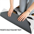 thumbnail image 3 of Black and Orange Of Leopard Print Hot Yoga Mat Towel Non Slip for Hot Yoga - Quick-Drying Yoga Mat Cover with 4 Corner Pockets with Travel Bag - Hot Yoga Towel Non Slip 70"x26", 3 of 6