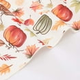 thumbnail image 2 of OVZME Joyce Fall Leaves Table Runner for Kitchen Dining Table, Thanksgiving Autumn Printed Harvest Pumpkins Maple Leaves for Halloween Holiday Home Decorations, Water-Proof, Washable, 13" W x 48" L, 2 of 6