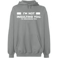 thumbnail image 2 of OXI Hoodie Sweatshirt - Not Insulting You Describing, Basic Casual Hoodie for Men's and Women Fleece Hoodie Long Sleeve - Sport Grey Medium, 2 of 3