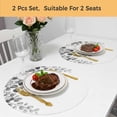 thumbnail image 5 of Gray Eucalyptus Leaves Round 15 Inch Placemats Set of 2, Watercolor Floral Leaf Plants HeatResistant Non Slip Place Mats for Dining Table, Wipeable Braided Kitchen Table Mats for Housewarming, 5 of 9