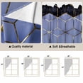 thumbnail image 5 of Blue Geometric Swag Valances for Windows 2 Pack, Kitchen Window Curtains 36 Inch Length, Ombre Modern Abstract Art Privacy Swag Curtains for Living Room/Bathroom with Rod Pocket 36"x36", 5 of 8