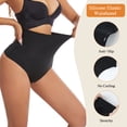 thumbnail image 2 of MISS COCOLI 2 Pack Thong Shapewear Panties For Women Tummy Control Girdle High Waist Cincher Slimmer Smoothing, 2 of 6