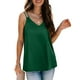 thumbnail image 3 of Camisetas sin mangas con cuello en V para mujer para el verano: camisola de satén de seda sin mangas con tirantes ajustables, diseño estampado, corte ajustado para combinar con otras prendas o para, 3 of 7