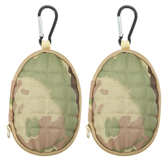 Uxcell Billiard Accessories Storage Bag, 2Pcs Chalk Case Bag Portable Coin Purse, Camouflage Color